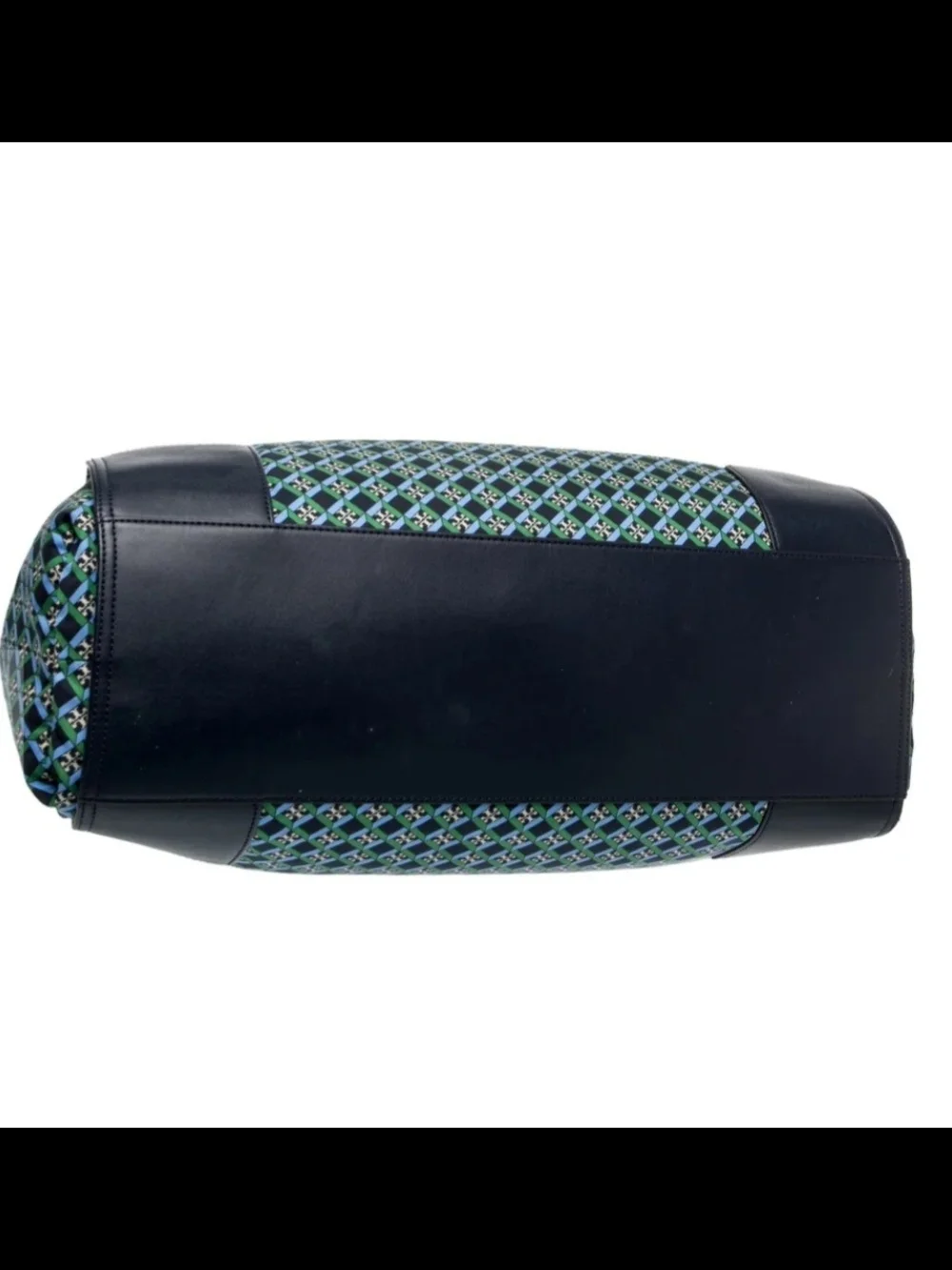 Tory Burch Ella Nylon Printed Geometric Tote - Navy Multi (Large)